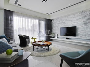 宜家簡(jiǎn)潔客廳大理石背景墻裝修設(shè)計(jì)