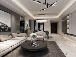 220平意式高級灰裝修設(shè)計效果圖