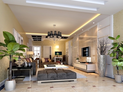 烏魯木齊博洋尚品現(xiàn)代簡約三居室裝修效果圖_126平米4萬裝修設(shè)計案例